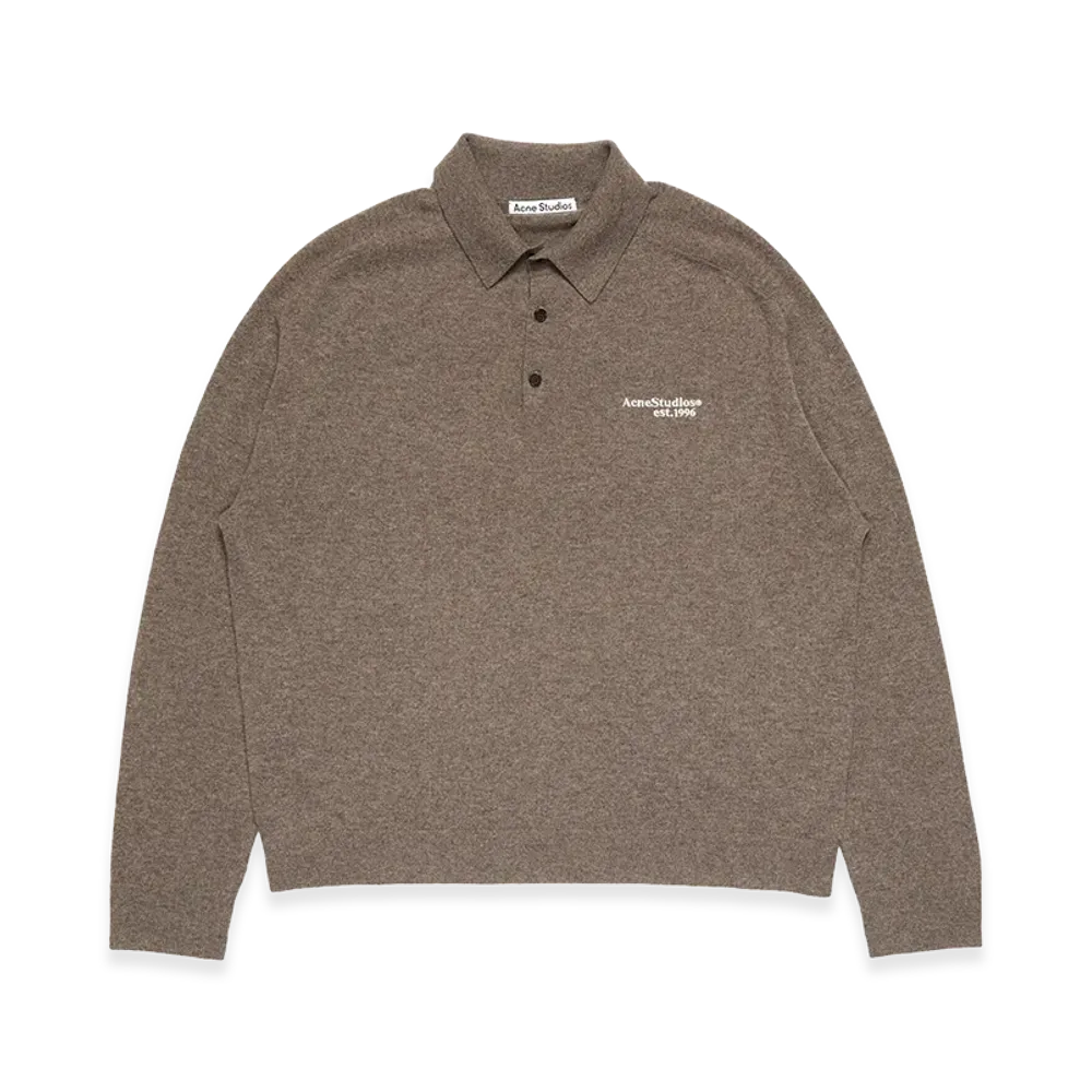 Acne Studios Wool Knit Polo "Brown"