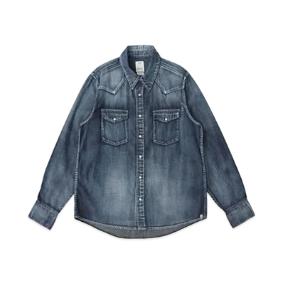 visvim SOCIAL SCULPTURE SHIRT DAMAGED "Indigo"