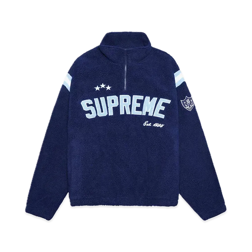 Supreme Arc Half Zip Fleece Pullover "Navy"
