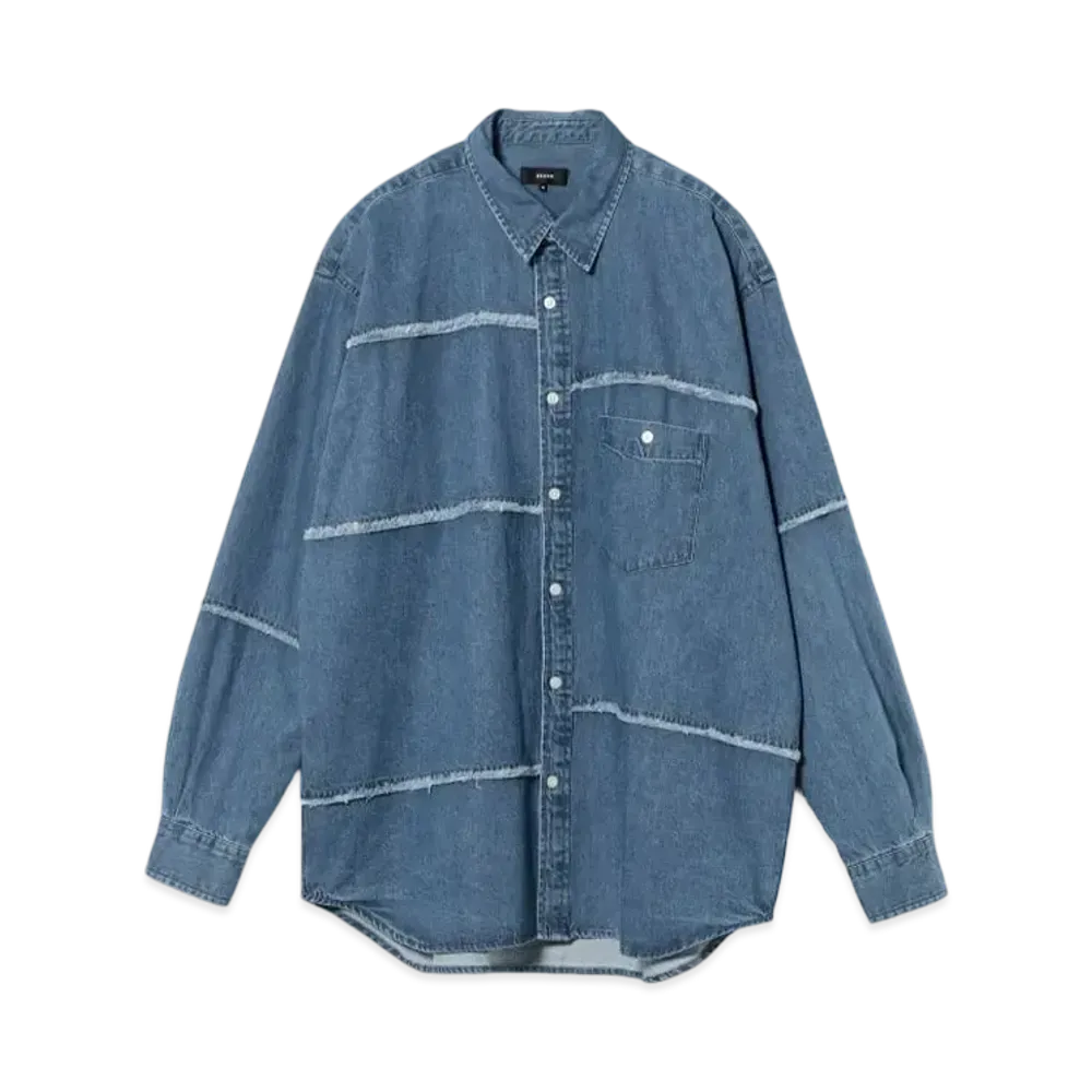 BEAMS Cut-Off Denim Work Shirt "Indigo"