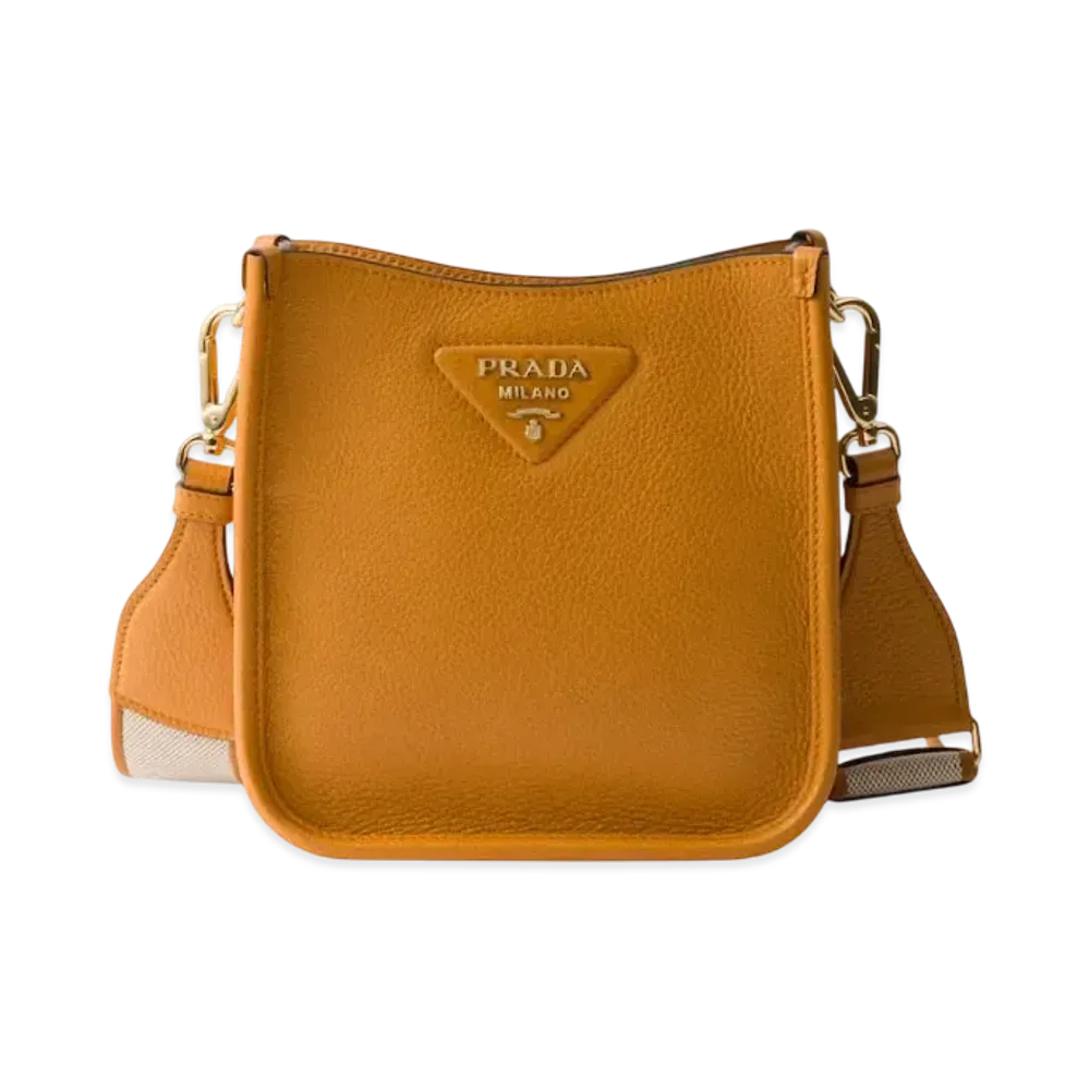 PRADA Leather Mini Shoulder Bag "Amber"