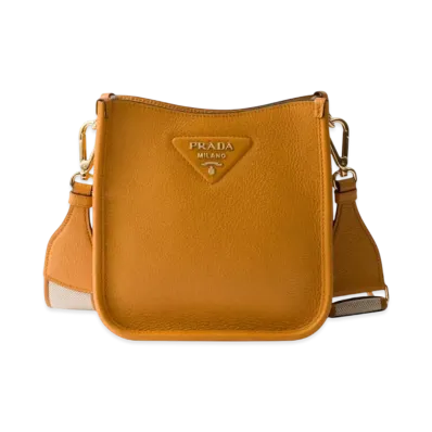 PRADA Leather Mini Shoulder Bag "Amber"