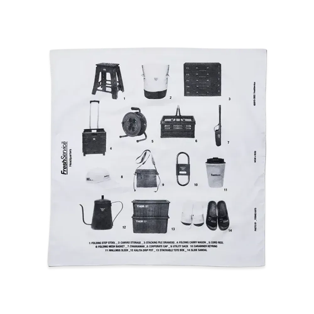 FreshService Products Printed Bandana Limited Items "White"