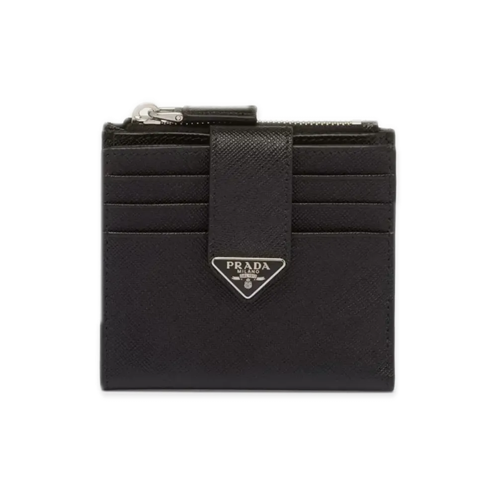 PRADA Saffiano Tab Card Case "Black"
