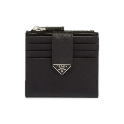 PRADA Saffiano Tab Card Case "Black"