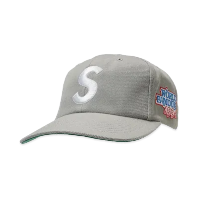 Supreme World Famous S Logo 6-Panel (25SS) "Grey"