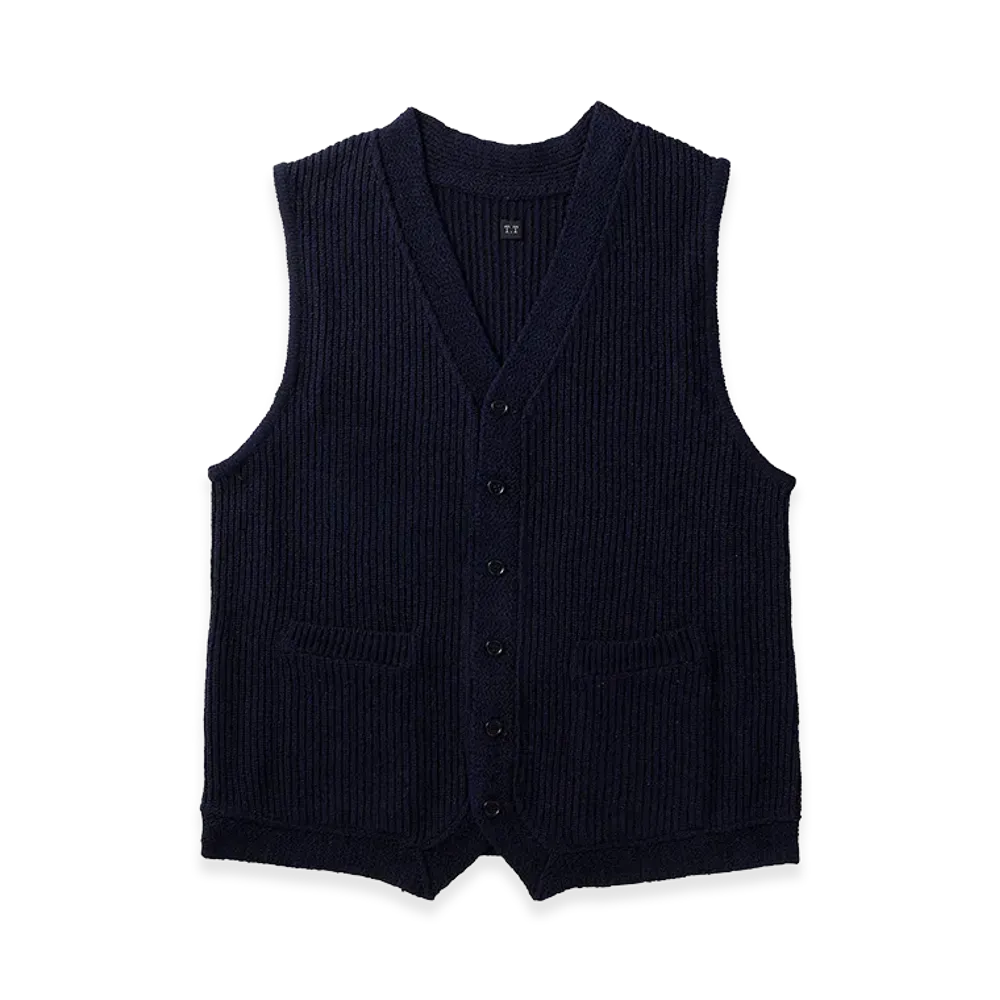 T.T Taiga Takahashi LOT.504 Knitted Vest "Navy"