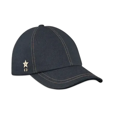 Dior D-Player Cap Cotton Denim "Deep Blue"
