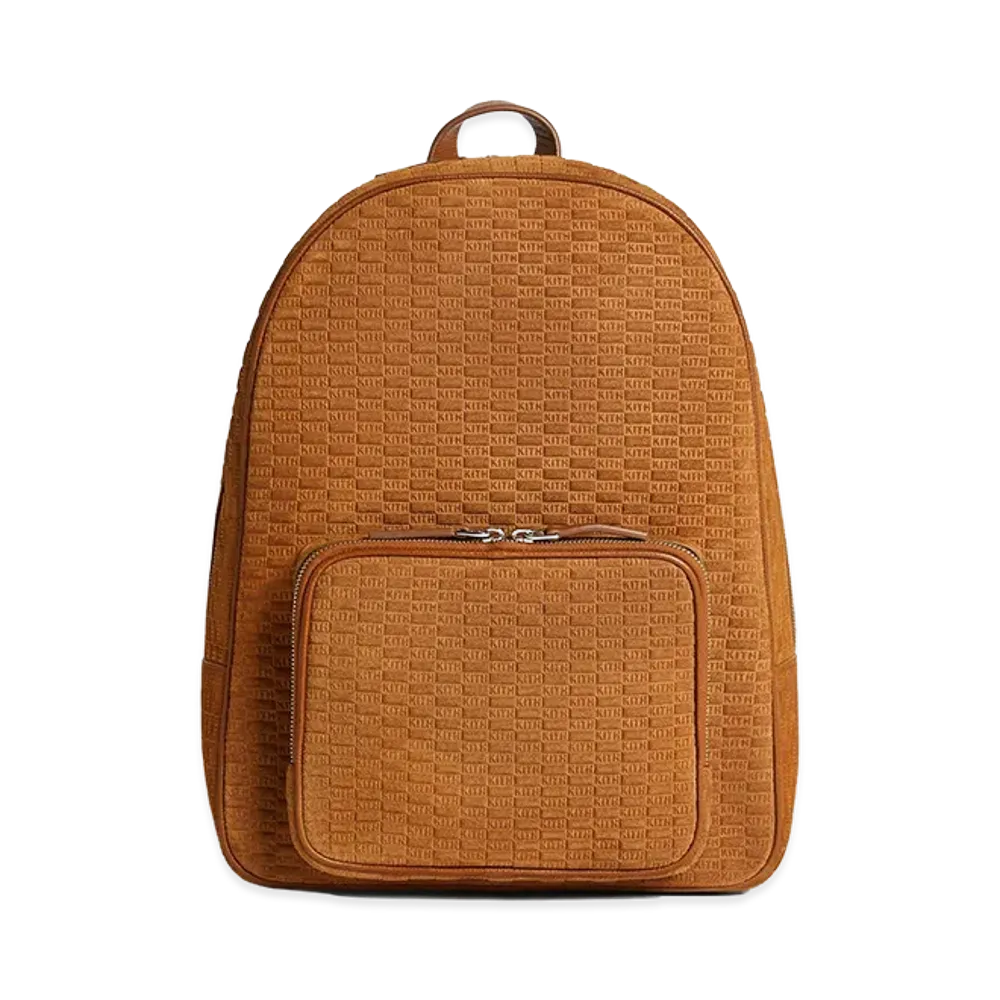 Kith Monogram Suede Backpack "Argil"
