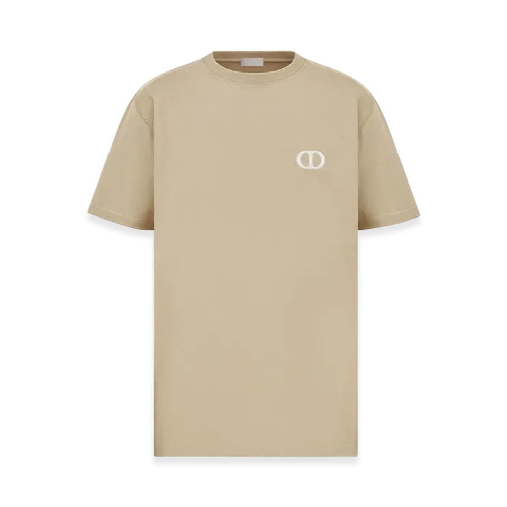 Dior CD Icon Relaxed-Fit T-Shirt Organic Jersey "Beige"