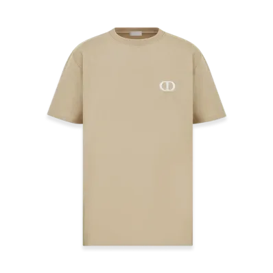 Dior CD Icon Relaxed-Fit T-Shirt Organic Jersey "Beige"