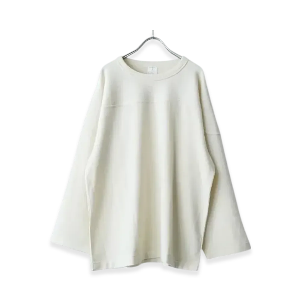 COMOLI Wool Football T-Shirt "Ecru"