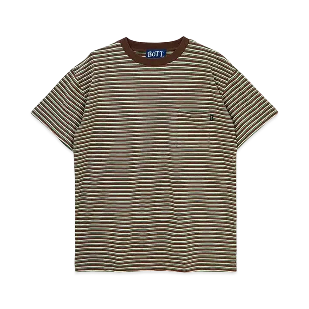 BoTT Jacquard Border Pocket Tee "Brown"