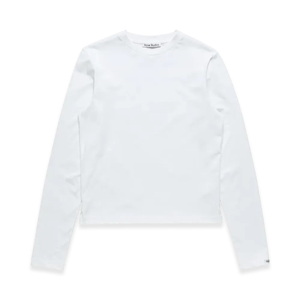 Acne Studios Satin Label T-Shirt - Regular "Optic White"