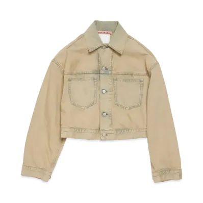 Acne Studios Denim Jacket - Oversized Cropped Fit "Light Sand"