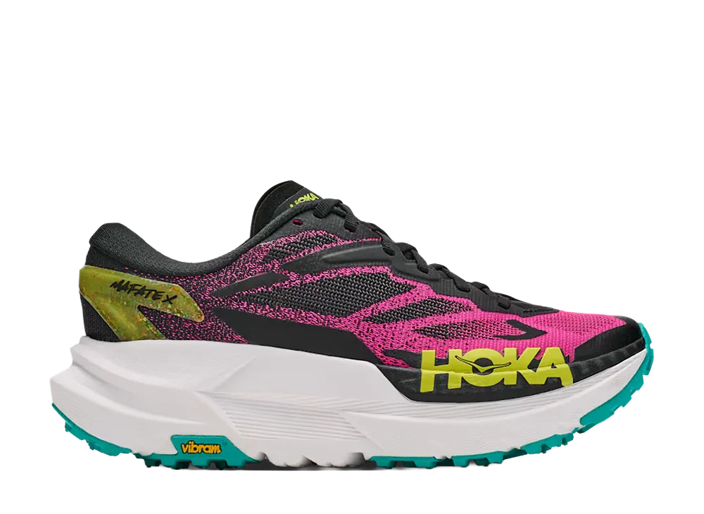 Hoka Women's Mafate X "Black/Neon Dragonfruit"
