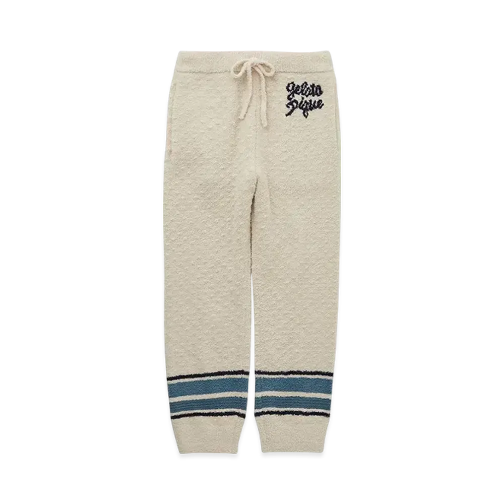 GELATO PIQUE Homme Powder Line Logo Jacquard Long Pants "Ivory"
