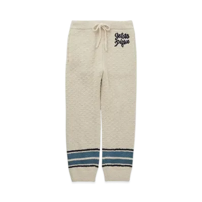 GELATO PIQUE Homme Powder Line Logo Jacquard Long Pants "Ivory"