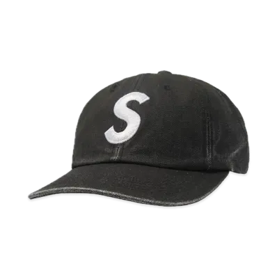 Supreme Pigment Canvas S Logo 6-Panel "Black"