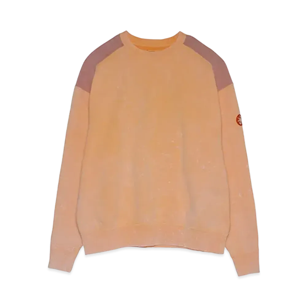 Cav Empt (C.E) OVERDYE PANEL SHOULDER CREW NECK "Orange"