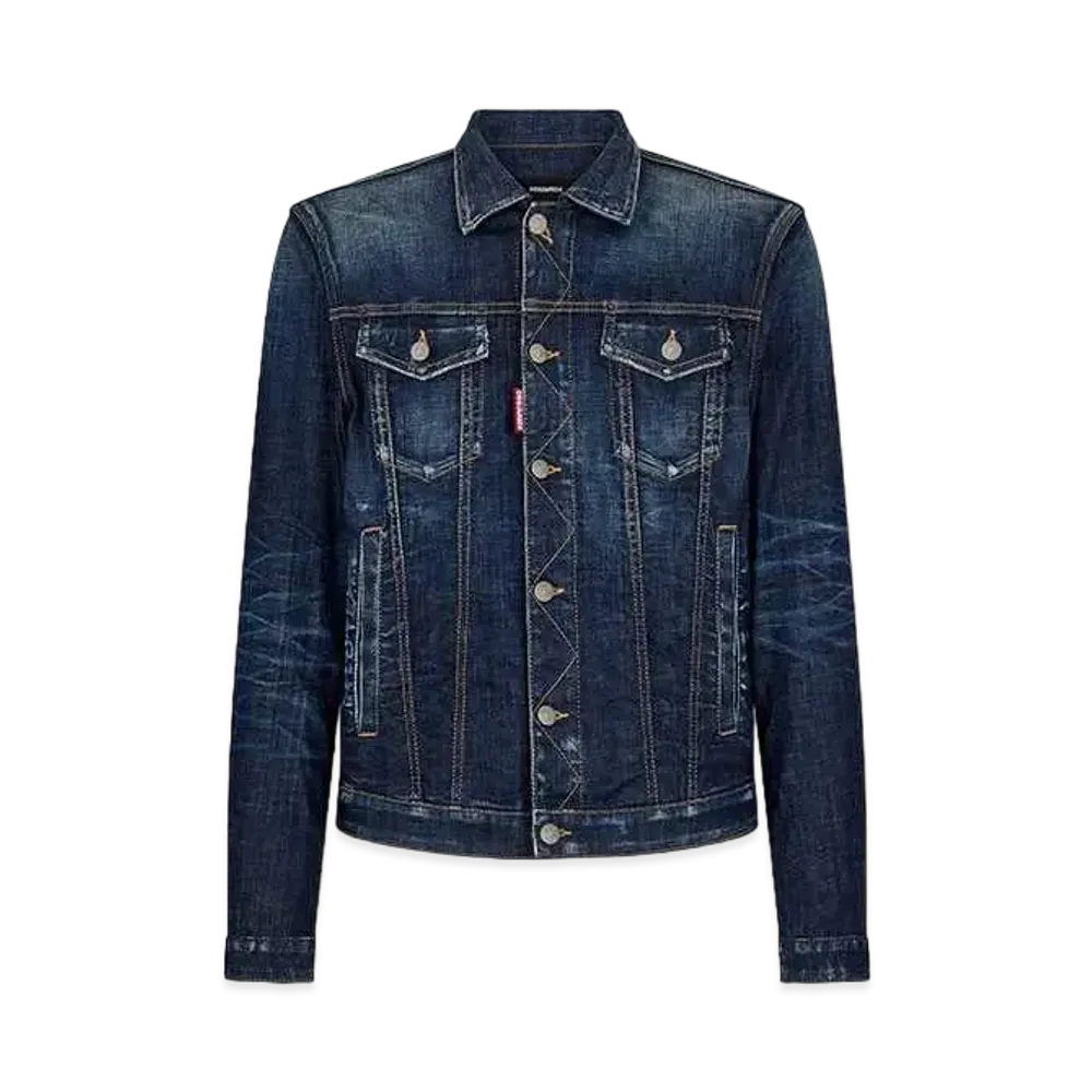 Dsquared2 Dark Clean Wash Dan Denim Jacket "Navy"