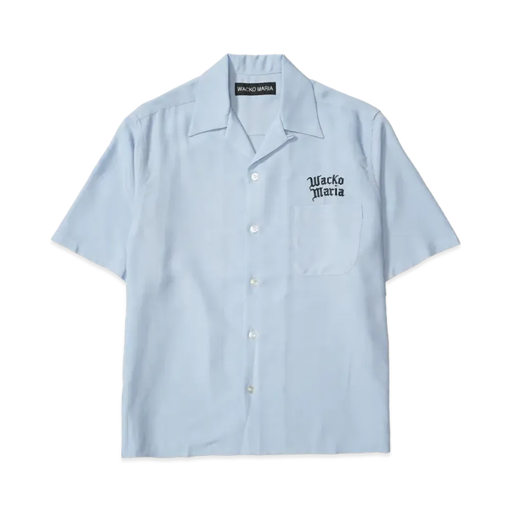 WACKO MARIA 50's Open Collar Shirt "Light Blue"