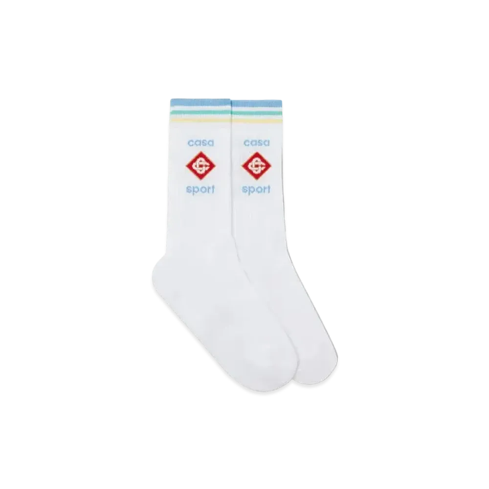 Casablanca Pastel Casa Sport Socks "White"