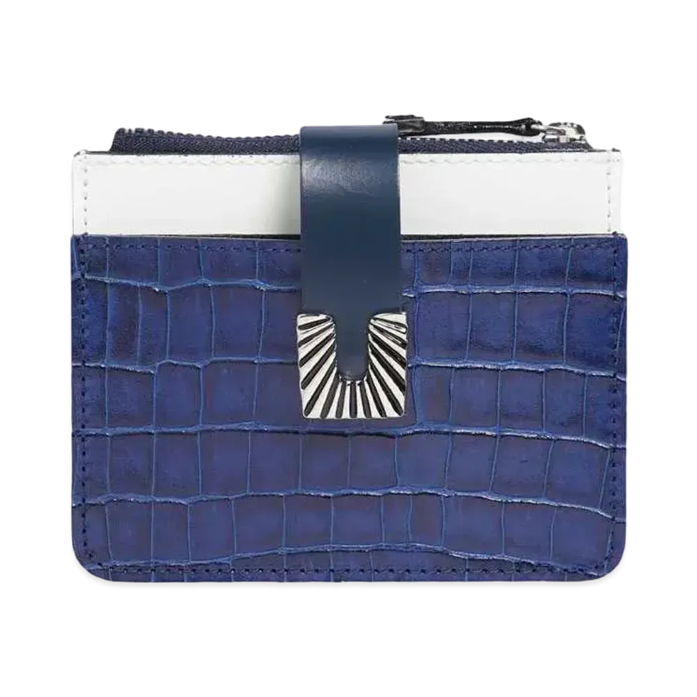 TOGA VIRILIS Leather wallet square tip "BLUE"