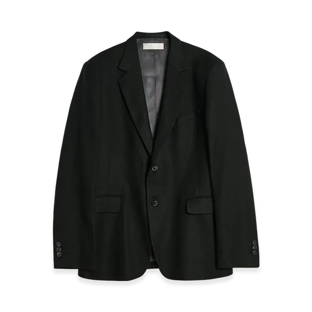 OUR LEGACY Ceremony Blazer "Coal Black Link Stripe Weave"