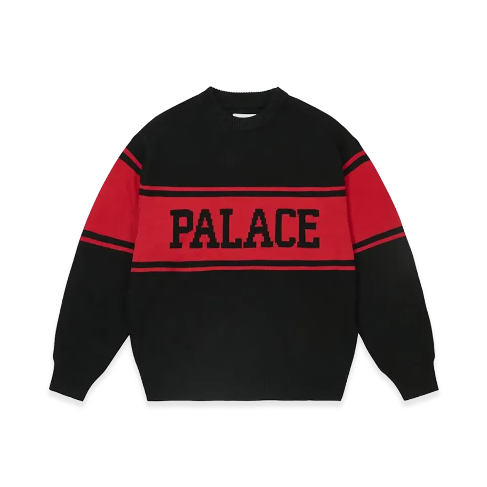 PALACE College Stripe Knit "Black"