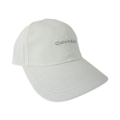 Calvin Klein Monologo Embroidery Baseball Hat "Brilliant White"