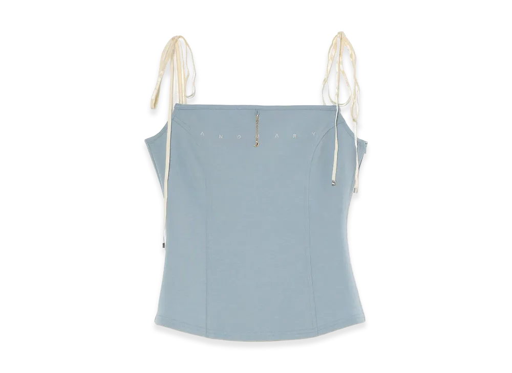 ANDMARY Women's Luna Charm Ribbon Camisole "Blue"