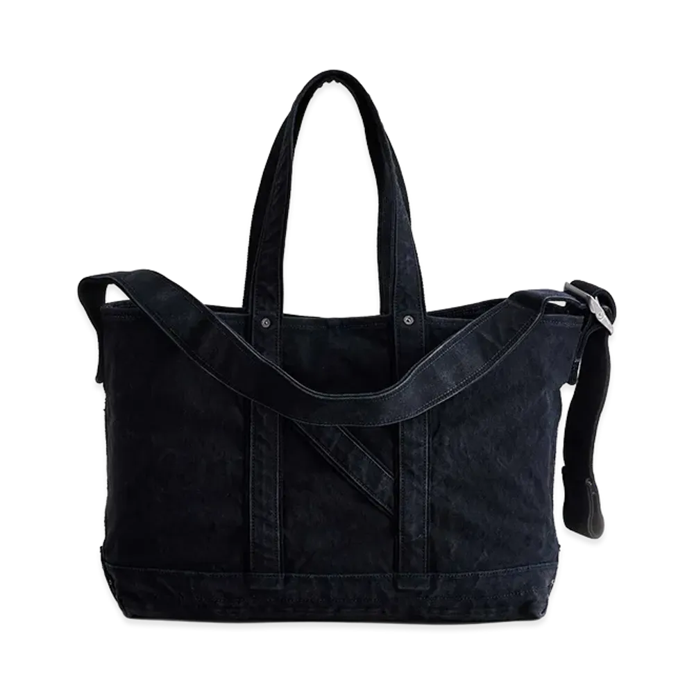 NICENESS L.Lesh Aged-Effect Shoulder Tote Bag "Black"