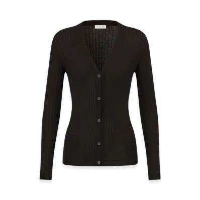 Dior Women's Cashmere Knit Cardigan "Black"