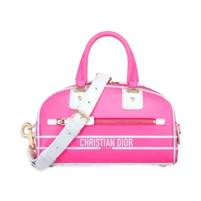 Dior Dior Vibe Small Bowling Bag Smooth Calfskin "Neon Pink"