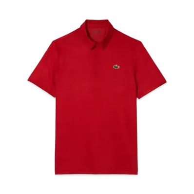 LACOSTE Minimum Allover Print Golf Polo Shirt "Bordeaux"