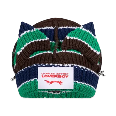 Charles Jeffrey Loverboy Alpaca Chunky Ears Beanie "Green"