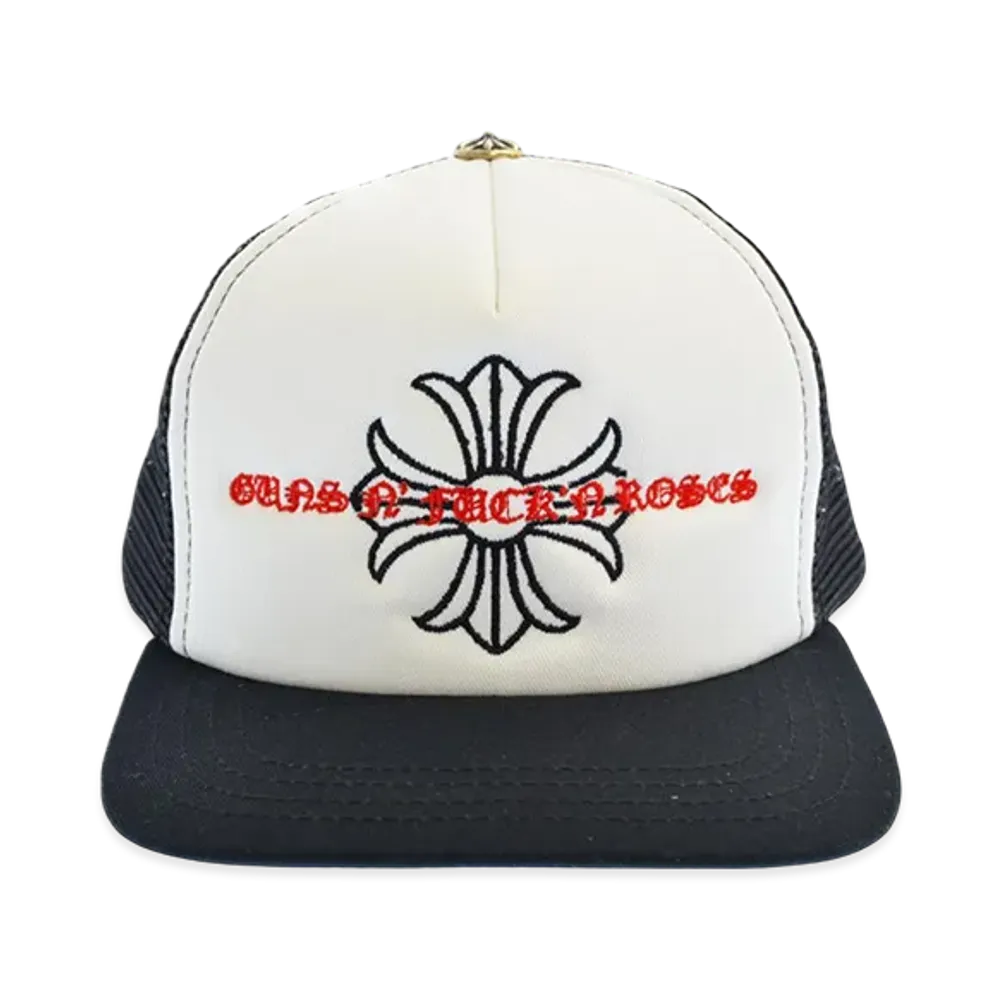 Chrome Hearts Guns N' Roses Trucker Mesh Cap "Black/White"