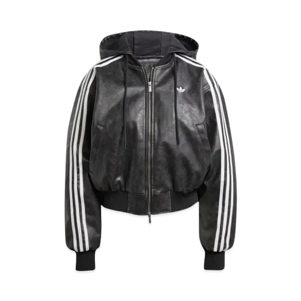 adidas Adilenium Season 3 Vintage Faux Leather Jacket "Black"