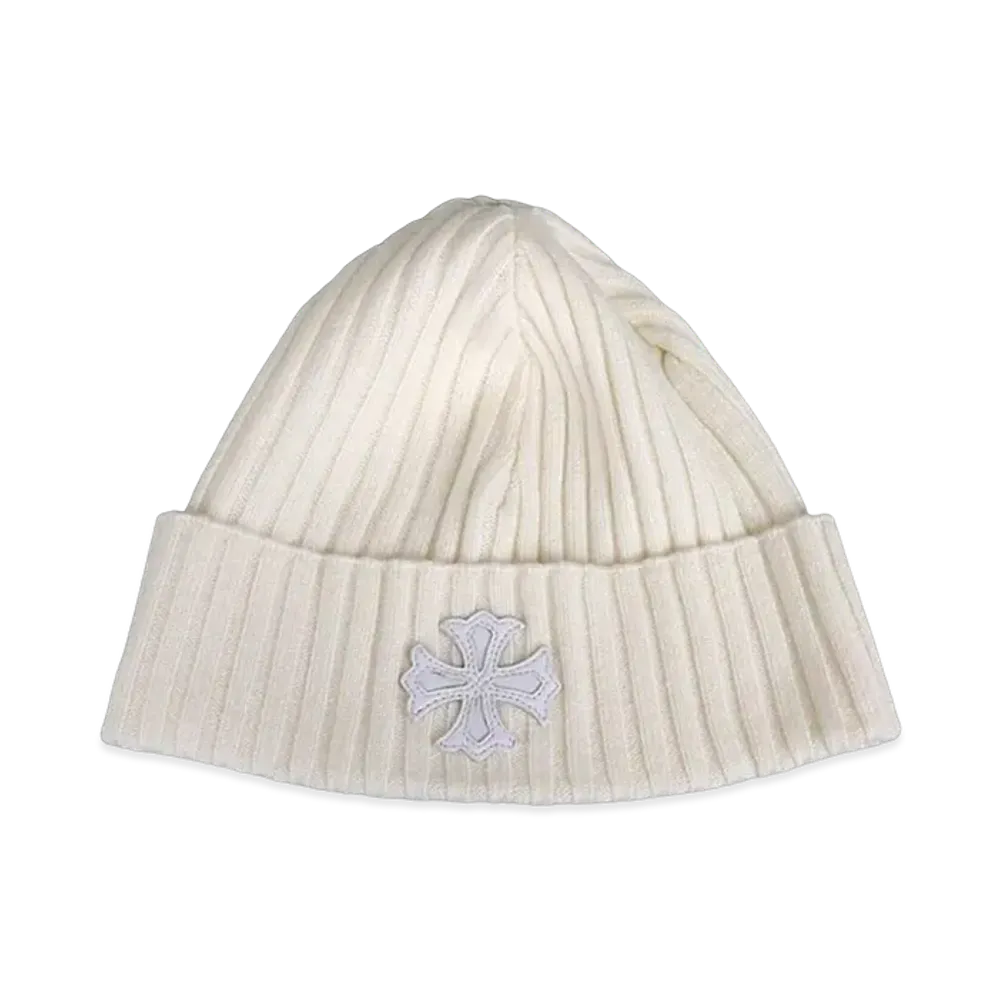 Chrome Hearts Cashmere CH Plus Patch Beanie "White"