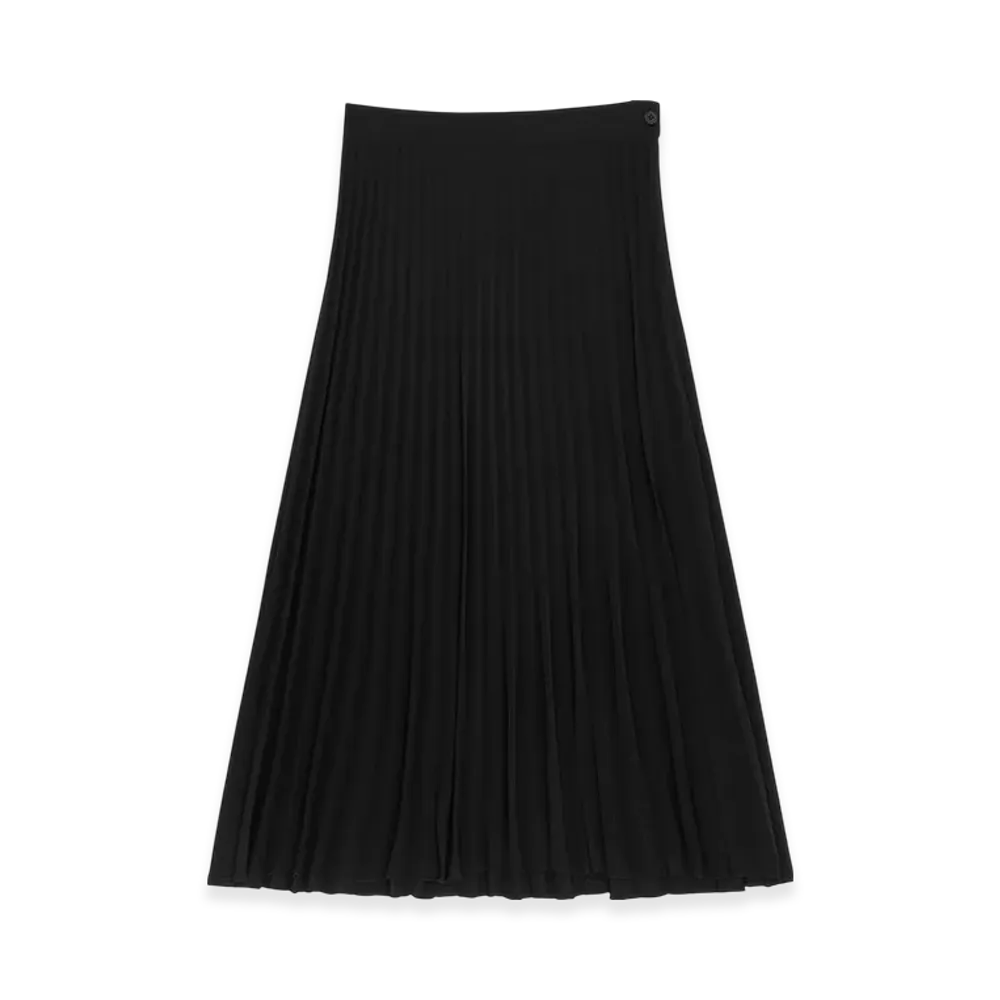 MM6 Maison Margiela Women's Pleated Midi Skirt "Black"