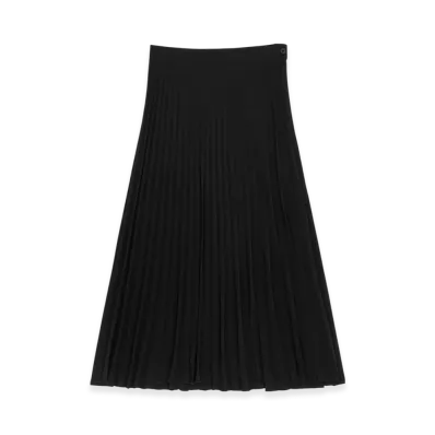 MM6 Maison Margiela Women's Pleated Midi Skirt "Black"