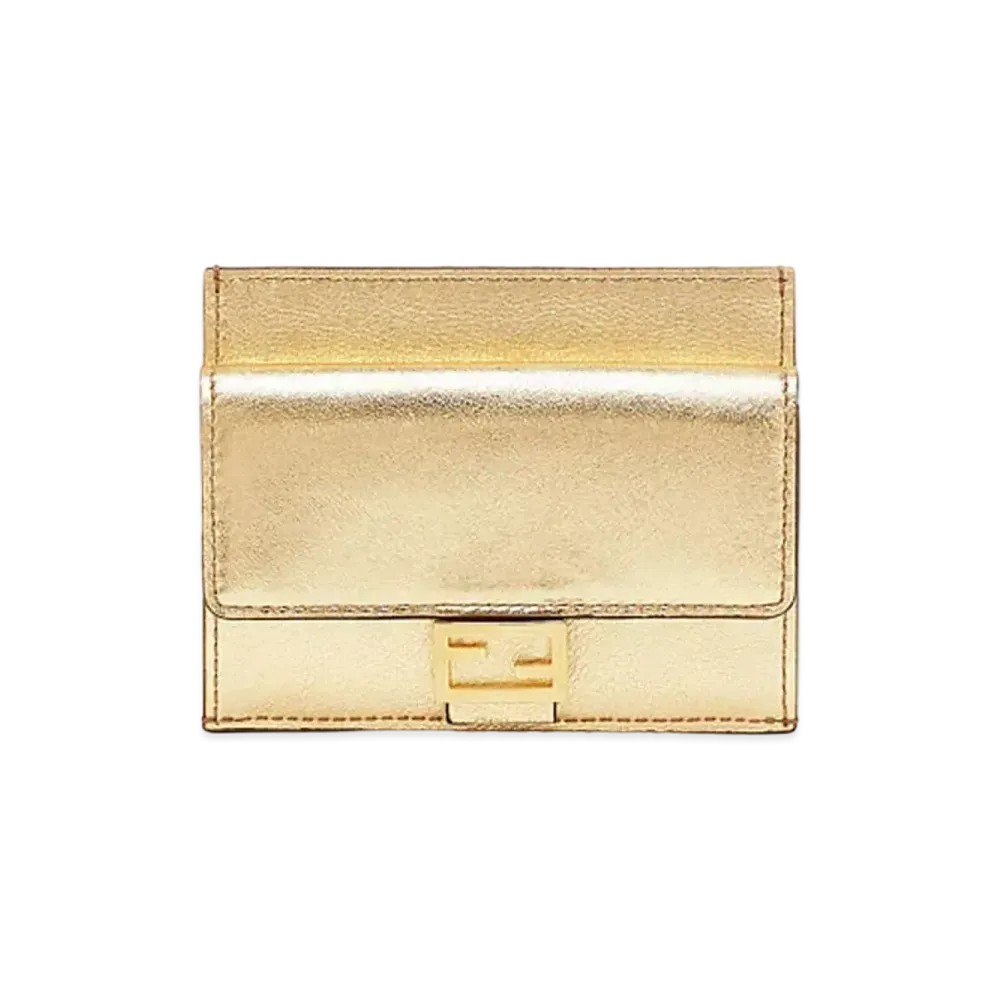 FENDI Card Case Leather "Gold"