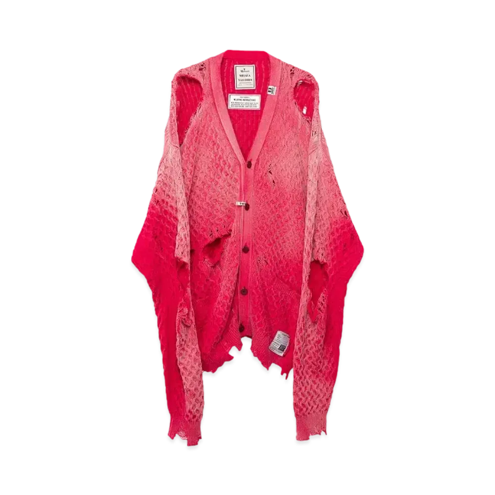 Maison MIHARA YASUHIRO Sun Faded Like Knit Cardigan "Pink"