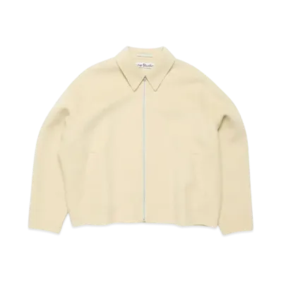 Acne Studios Wool Zipper Jacket "Oat Beige"