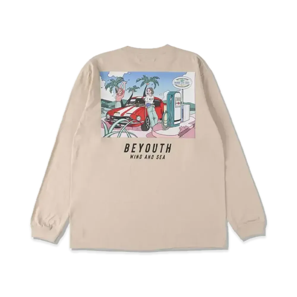 Yoshifuku Honoka x WIND AND SEA L/S Tee Girl "Beige"