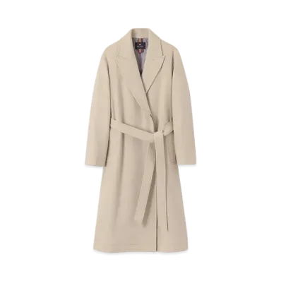 Paul Smith Women's Wool Calze Long Coat "LightBeige"