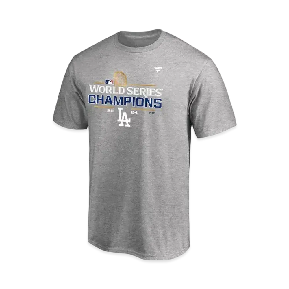 MLB Los Angeles Dodgers World Series 2024 Victory Commemorative Locker Room T-Shirt (Kids) "Gray"