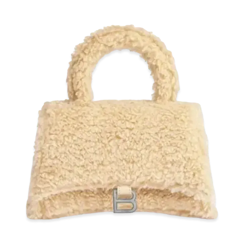 BALENCIAGA Farley Hourglass Plus Small Strap Bag "Beige"