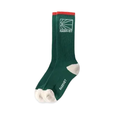 RASSVET LOGO SOCKS KNIT "GREEN"